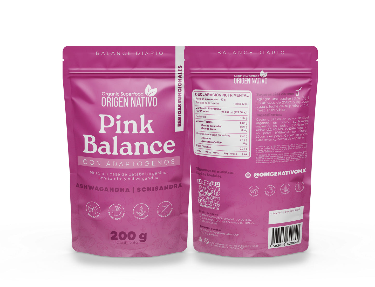 Pink Balance con adaptogenos